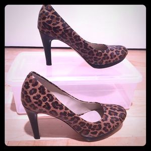 Franco Sarto Luxe Platform Pump - Tan Leopard 6.5