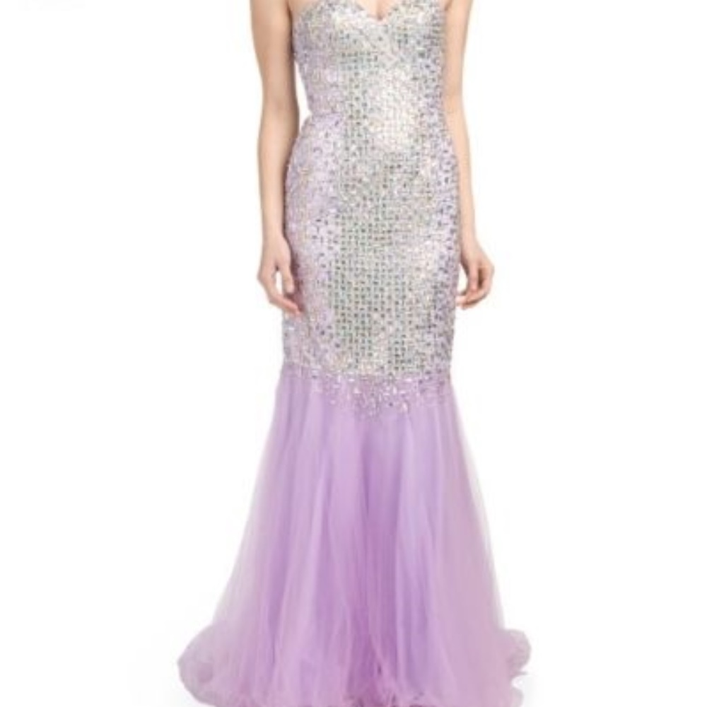 TERANI COUTURE Sequin Mermaid Gown