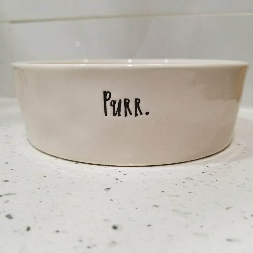 New Rae Dunn "PURR." Fishbowl Cat Dish