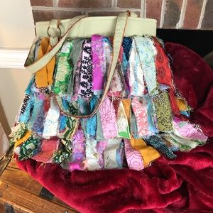 Unique hobo made from silk scarves