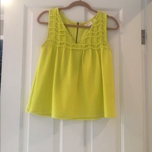 Yellow v neck top