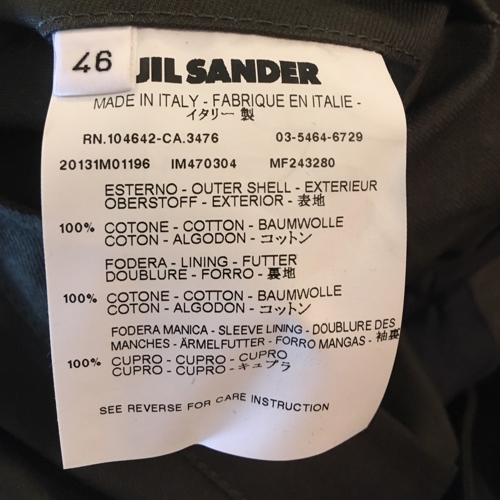 Jil Sander Olive Army Green Coat Trench Pockets - Picture 5 of 8