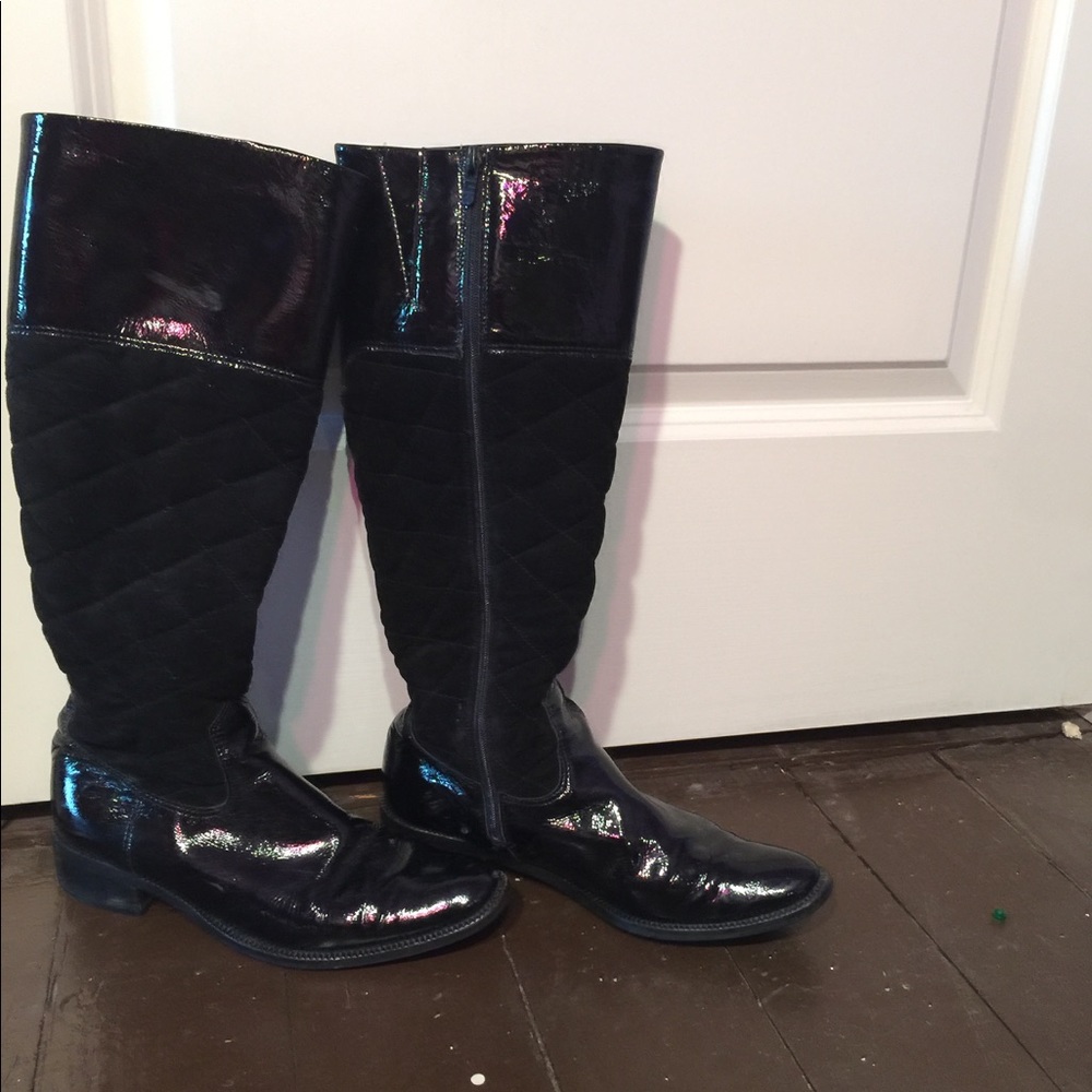 Peter Kaiser suede and patent leather boots Size 7