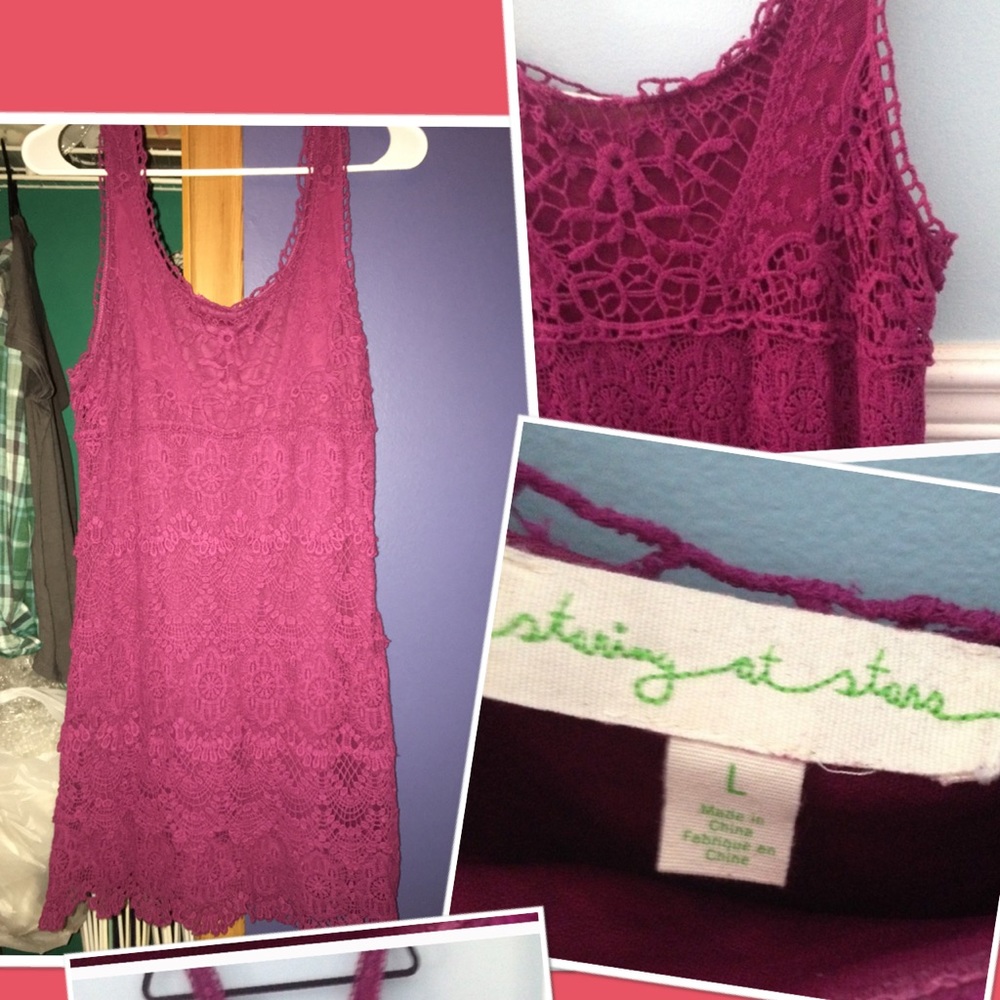 Tiered Crochet lace Dress Urban Outfitters