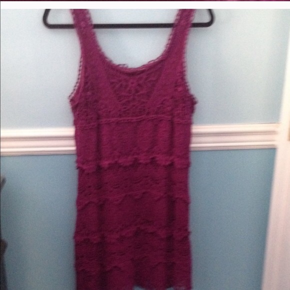 Tiered Crochet lace Dress Urban Outfitters - Picture 4 of 4