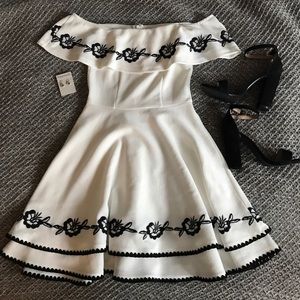 RESERVED! NWOT Francesca's White Embroidered Dress