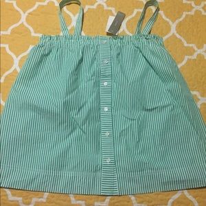 J. Crew Button Front Ruffle Top