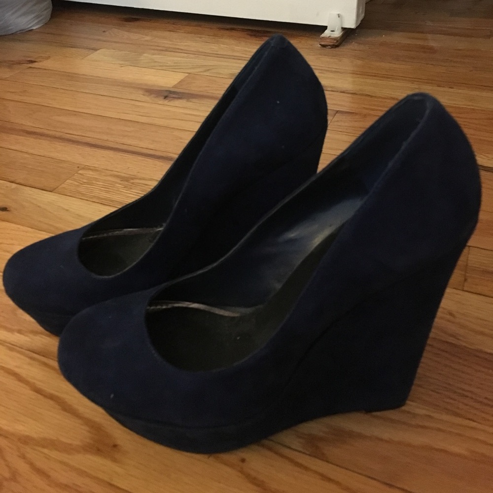 Bakers navy wedges
