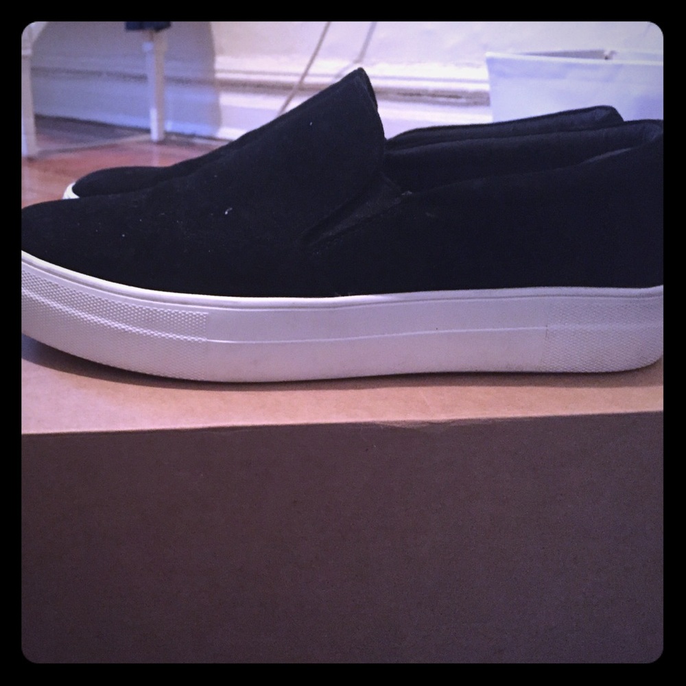 Suede slip on sneakers! Like new!