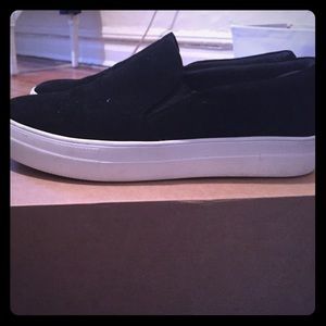 Suede slip on sneakers! Like new!
