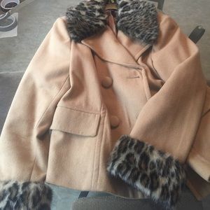 Leopard Printed INC Coat
