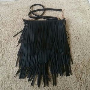 Black fringe crossbody*final sale*