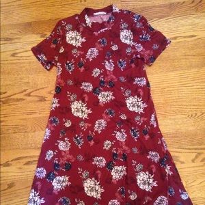 Lush Burgundy Mock Neck Dress