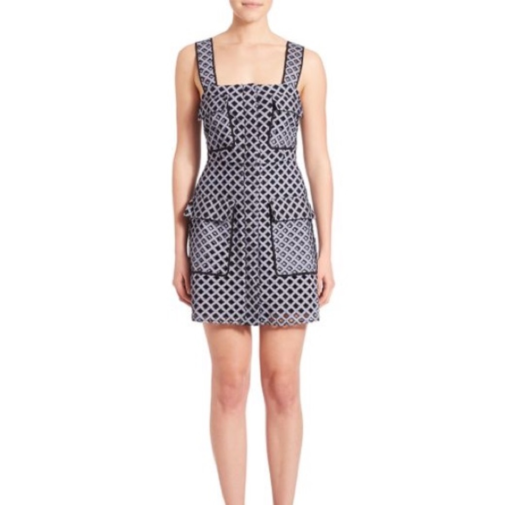 KENDALL+KYLIE Women's Apron Mini Dress, Blue