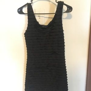 black bodycon dress with black ruffles!