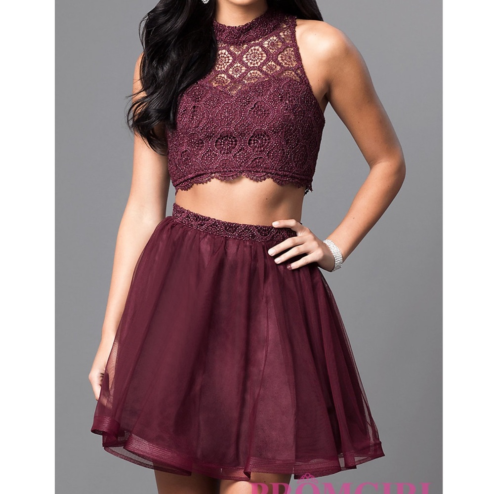 Two-Piece Malbec Homecoming/prom dress