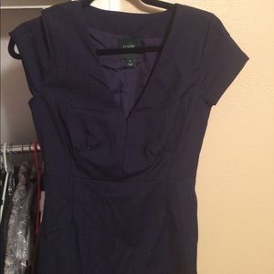 Jcrew navy striped dress size zero
