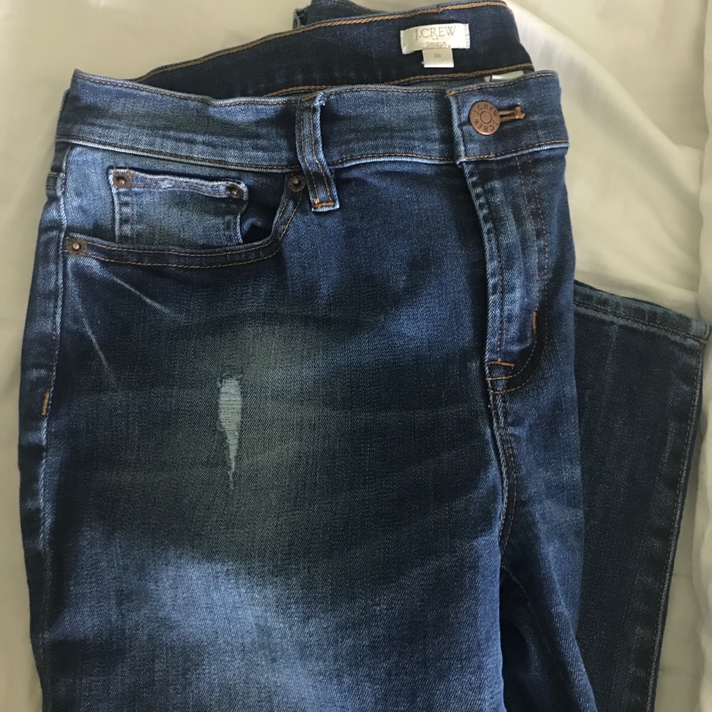 Jcrew distressed skinny jean