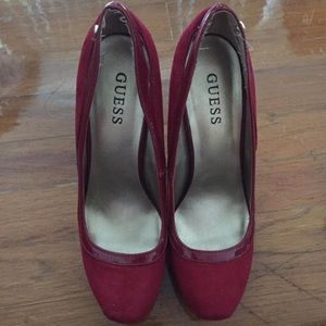 Guess red heels