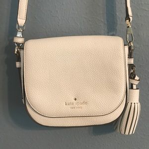 Kate Spade white leather crossbody bag