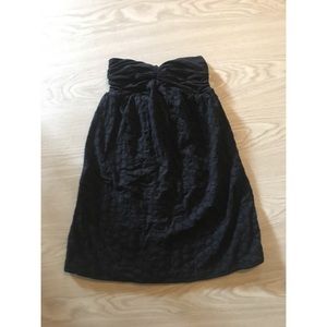 Black strapless summer dress