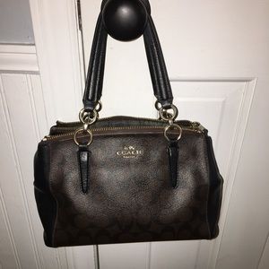 COACH. SM. CHRISTIE Satchel BROWN/Black Signature