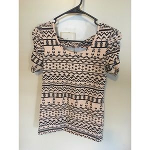 Aztec design cotton shirt