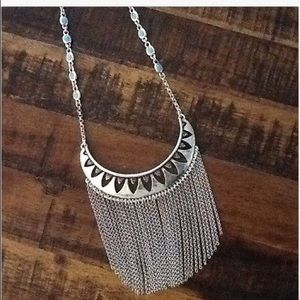 Lucky Brand Silver Fringe Necklace
