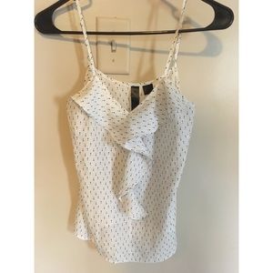 White tank with black arrow design