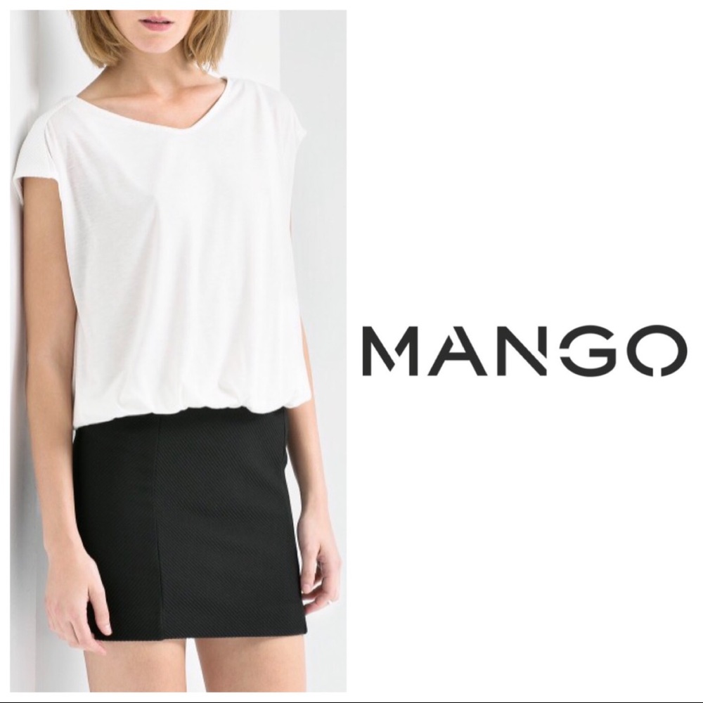 MANGO Contrast Bodice Dress