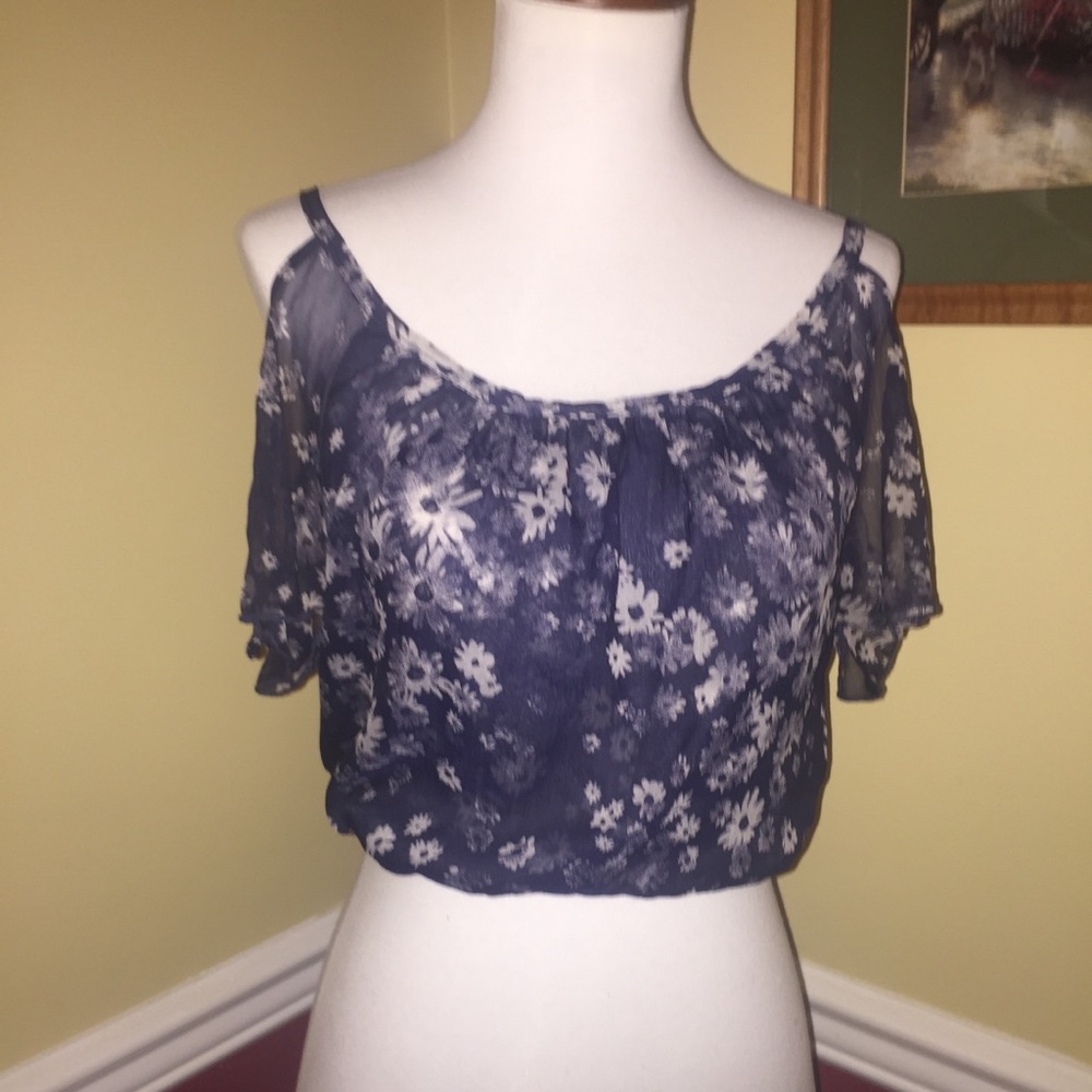 NWT Closet Clear Out  Sheer Crop Cold Shoulder