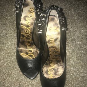 Sam Edelman Lorissa peep toe spiked pumps