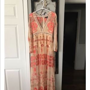 Love and Lemons floral silk blend Barcelona maxi