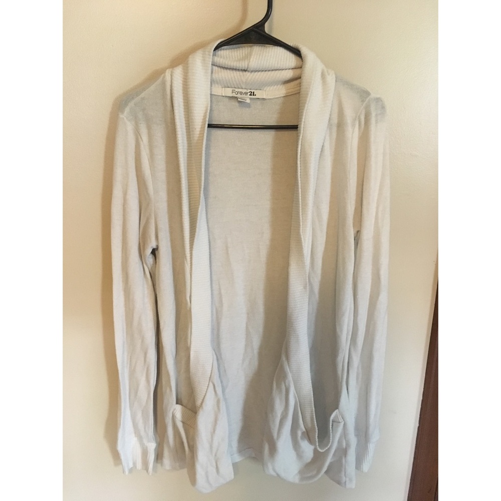White cotton cardigan!
