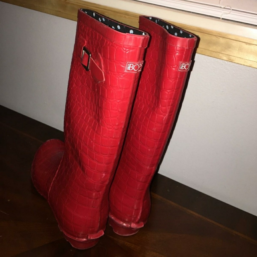 Red BOPS Rain Boots