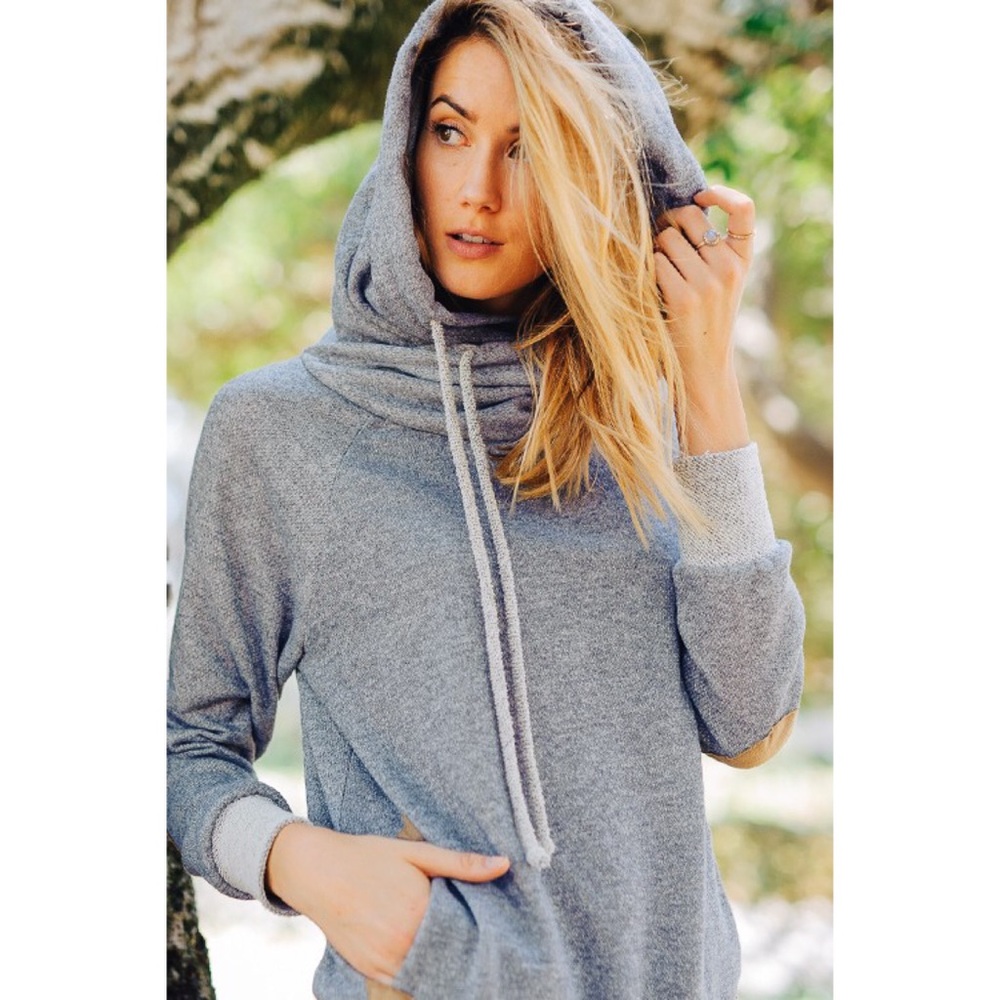 LAST ONE!! High Turtleneck Hoodie Pullover - Picture 3 of 4