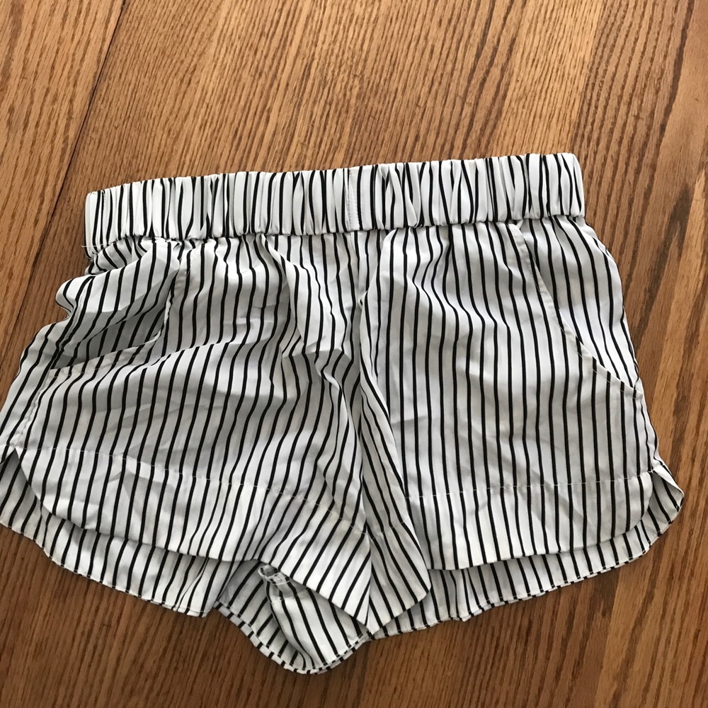 Silky Striped Shorts
