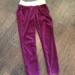 GAP Maternity Plum Cord Always Skinny Jeans