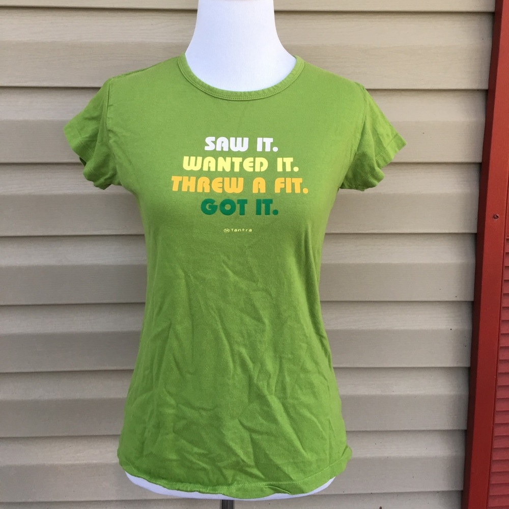 Tantra women's green short sleeve shirt $5/25
