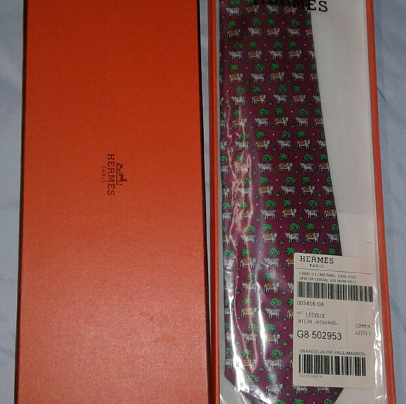 hermes paris twill 100%silk tie