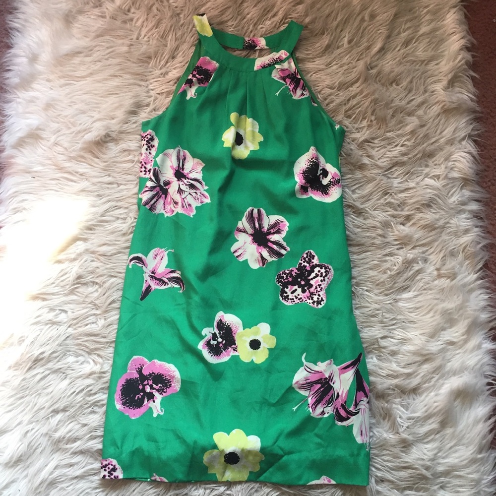 J. Crew Floral Halter Neck Dress