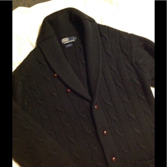 Polo Ralph Lauren Other - RL Polo Hunt Green Cable Grampa Wool Shawl Collar