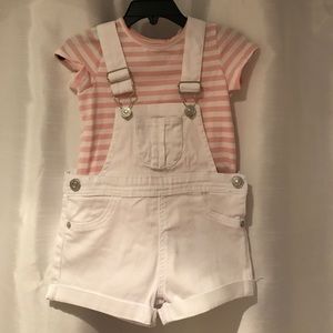 7 For All Mankind white overalls