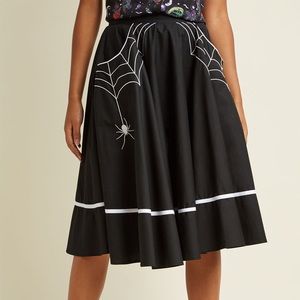 web & flow midi skirt