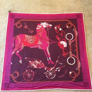 Authentic Hermes 100% Silk Scarf