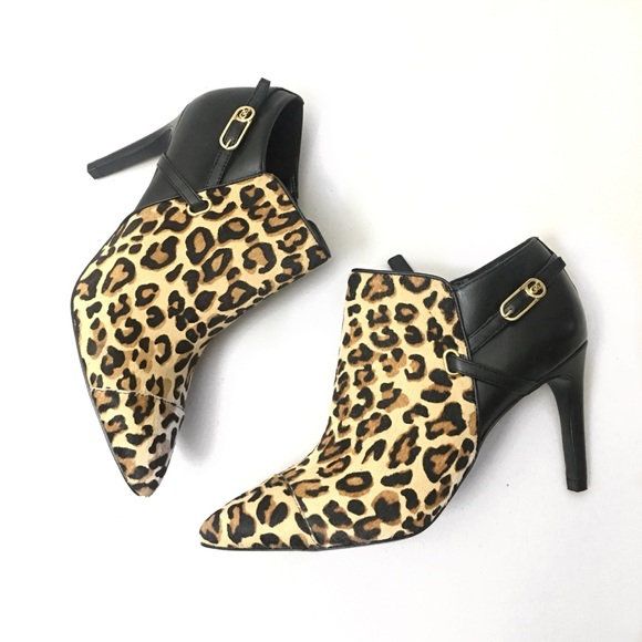 Cole Haan Shoes - COLE HAAN  Leopard Fur Ankle Boots