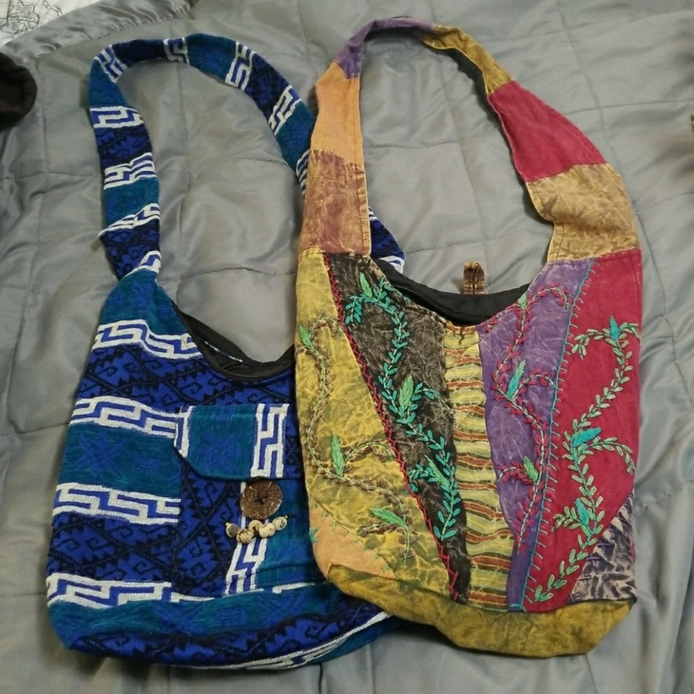 2 long strap BoHo bags