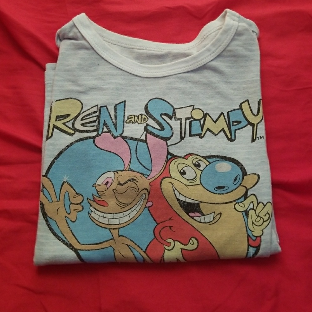 Ren and stimpy crop tee