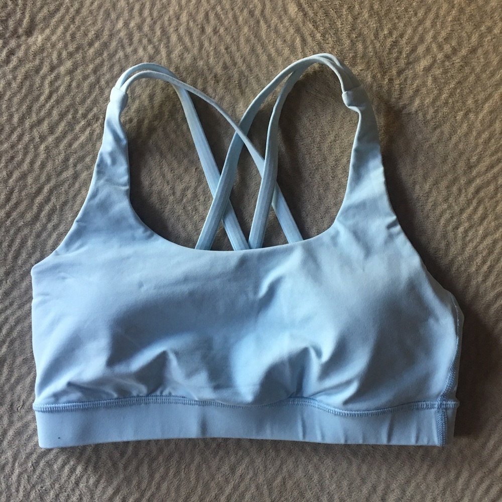 SOLD Ice  Milk Blue Lululemon Energy Bra Size 6