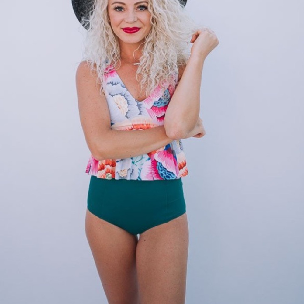 Kortni Jeane High Waisted Swim Bottoms